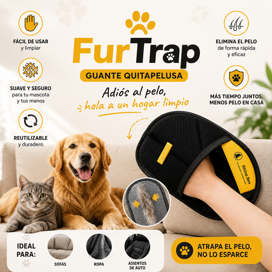 FurTrap™🐾 Original 🌟 N°1 en Ventas — El Guante que Atrapa el Pelo, No lo Esparce