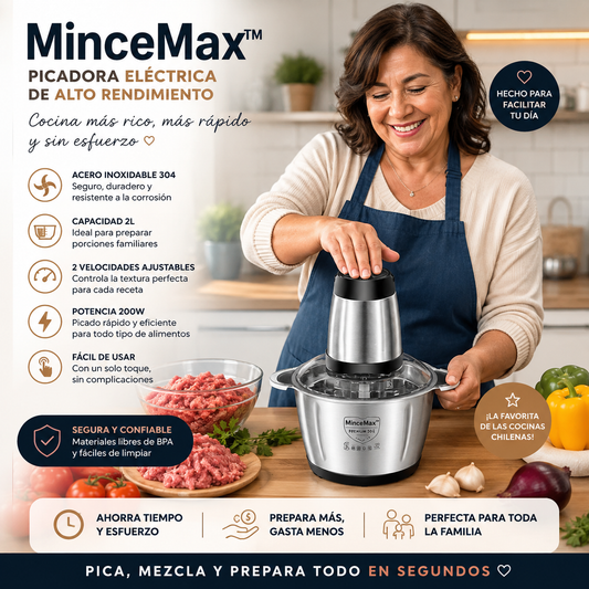 MinceMax™ - ⭐ La Picadora Favorita para Cocinar sin Esfuerzo  |  Carne Molida Fresca en Segundos