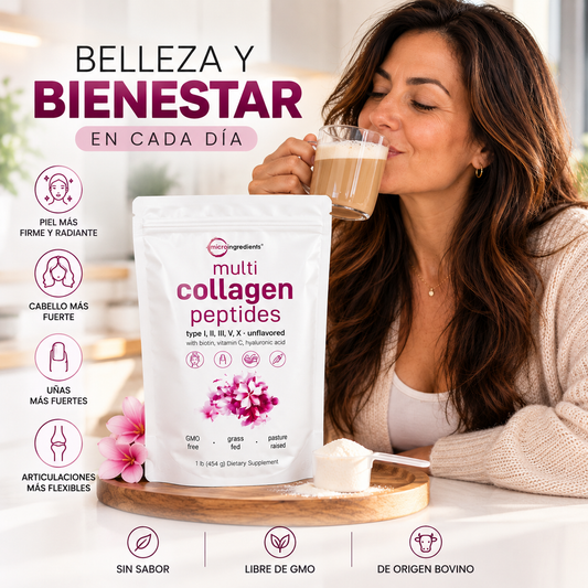 Multi Collagen Peptides-5 en 1 · Sin Sabor, Directo a tu Café